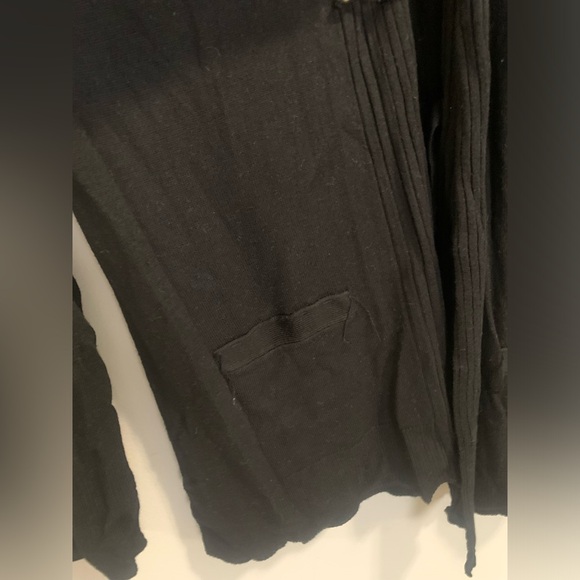 Reitmans Black Ribbed Knit Open Front Cardigan - XL/TG - Picture 8 of 10